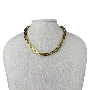 Eddie Borgo Gold Tone Chain Link Necklace Lobster Clasp Classic Design